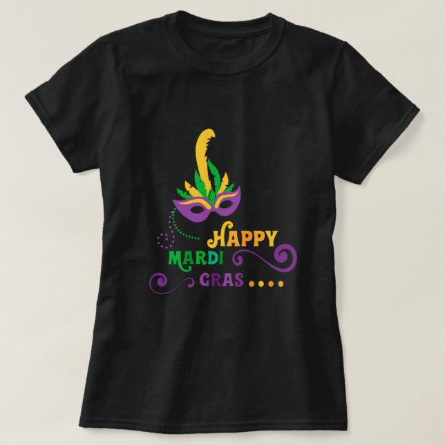 T-shirt masque joyeux mardi gras (Design devant)