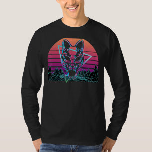 T-shirt Masque Kitsune Fox Masque Retro