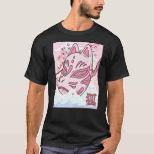 T-shirt Masque Kitsune japonais esthétique Masque Fox Cher