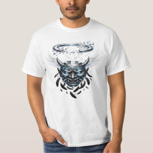 T-shirt Masque Oni de Halo Brisé – Streetwear Dark Angel