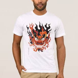 T-shirt Masque Oni Traditionnel Flammé