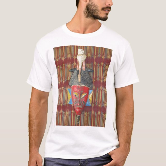T-shirt Masque tribal d'oiseau de Guro (Devant)
