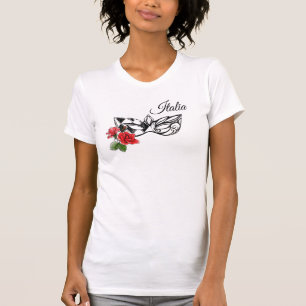 T-shirt *~* Masque vénitien et Italie Rose Italie Italie