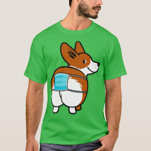 T-shirt Masque Visage Corgi drôle