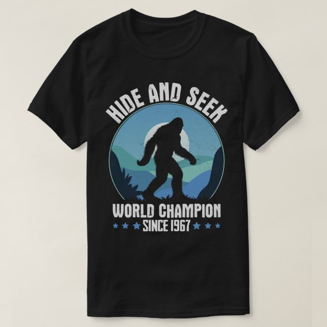 T-shirt Masquer Et Chercher Champion Du Monde Depuis 1967  (Design devant)