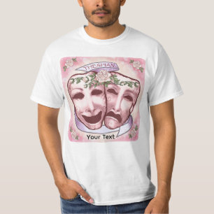 T-shirt Masques d'acteur rose