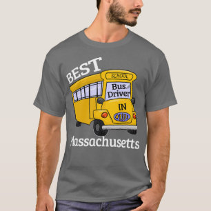 T-shirt Massachusetts Meilleur conducteur de bus scolaire