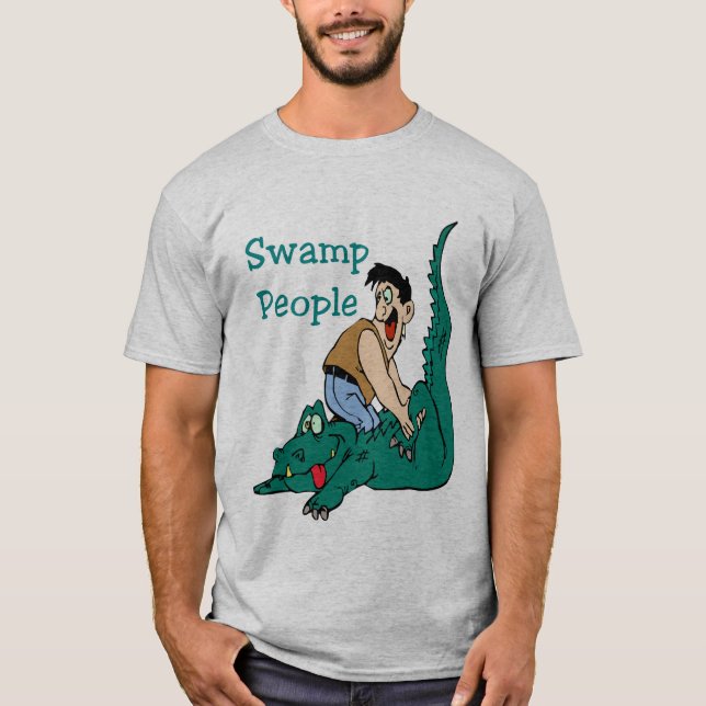 T-shirt Massage Cajun, Alligator, Populations De Marais (Devant)