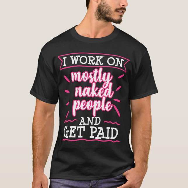 T-shirt Massage Thérapeute Masseuse Graduation Gag (Devant)
