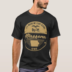 T-shirt Massena Iowa C'est où mon histoire commence