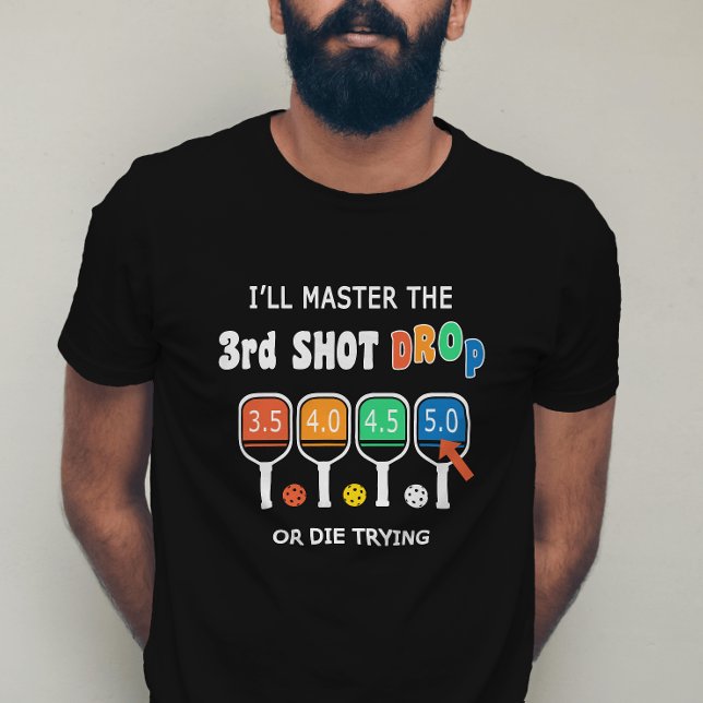 T-shirt Master 3ème Shot Drop Funny Pickleball Shot Notes (Créateur téléchargé)