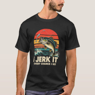 T-shirt Master Baiter I Jerk it Every Chance I Get Bass Fi