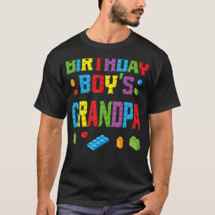 T-shirt Master Builder Birthday Boy's Grandpa Building Bri