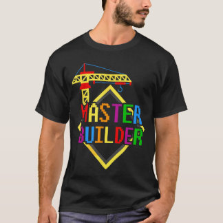T-shirt Master Builder Engineer Building Blocks Bricks Bri