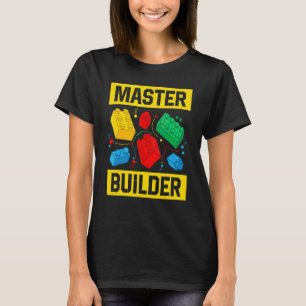 T-shirt Master Builder Kids Building Blocks Brick Toy Mast
