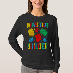 T-shirt Master Builder Kids Building Blocks Brick Toy Mast