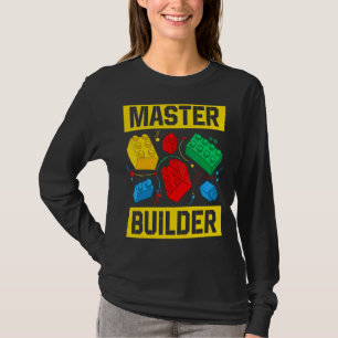T-shirt Master Builder Kids Building Blocks Brick Toy Mast