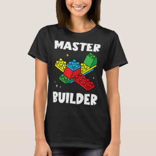 T-shirt Master Builder Kids Building Blocks Brick Toy Mast