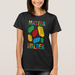 T-shirt Master Builder Kids Building Blocks Brick Toy Mast