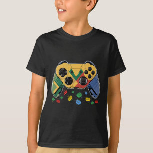 T-shirt Master Builder Vidéo Jeu Bloc Brick Building Enfan