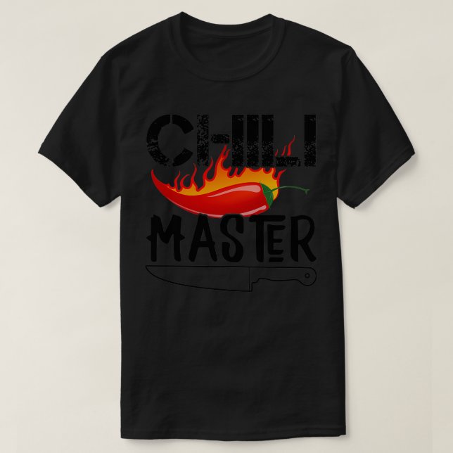 T-shirt Master Chili Chef Cuisine Cuisine Cadeau (Design devant)