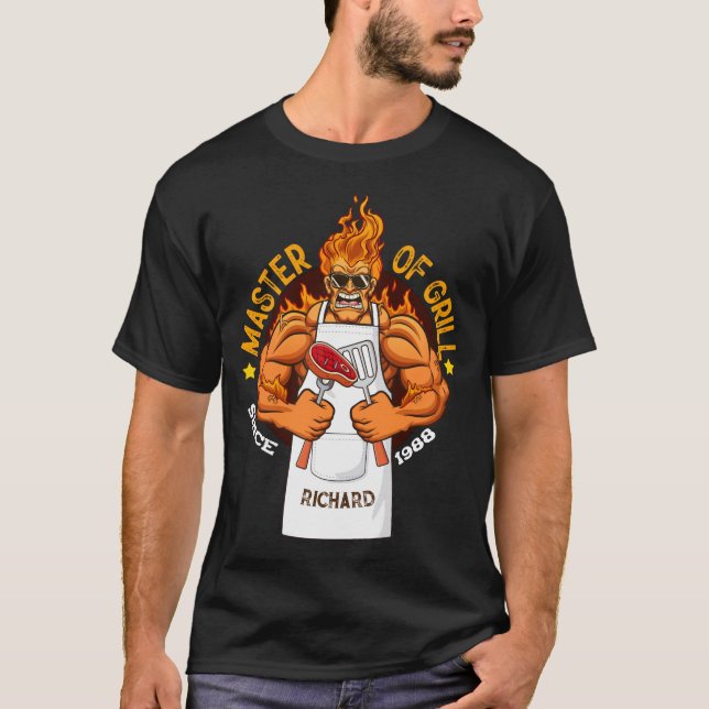 T-shirt Master Fête des pères grill Cadeau BBQ Chef Papa (Devant)