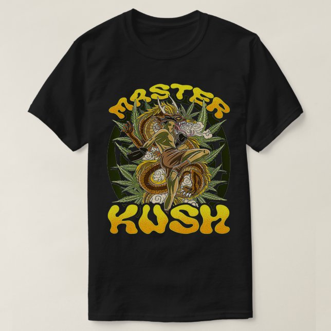 T-shirt Master Kush Strain Martial Arts Asiatique mauvaise (Design devant)
