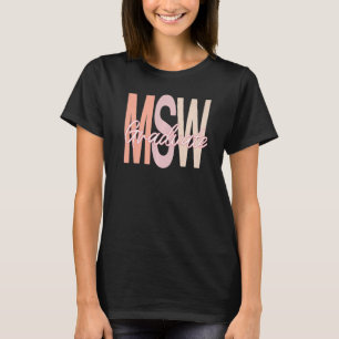 T-shirt Masters Travail Social Msw Graduation 2022 Grad Wo