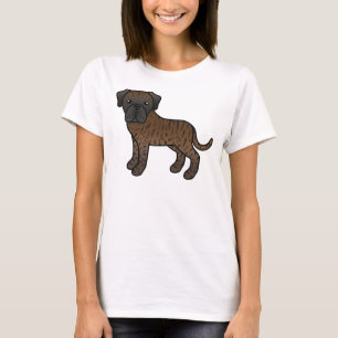 T-shirt Mastiff Anglais Bringé Chien de Dessin Animé Migno