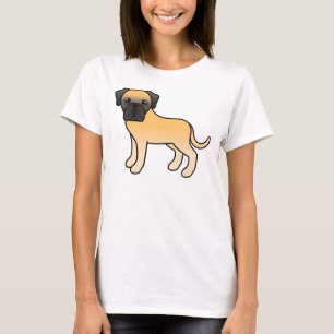 T-shirt Mastiff Anglais Fauve Chien de Dessin Animé Mignon