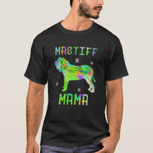 T-shirt Mastiff Mama Chien coloré Maman Amour