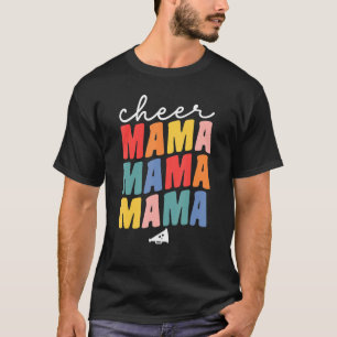 T-shirt Mat Cheer Mama Megaphone Pour Femmes Pom-pom girl