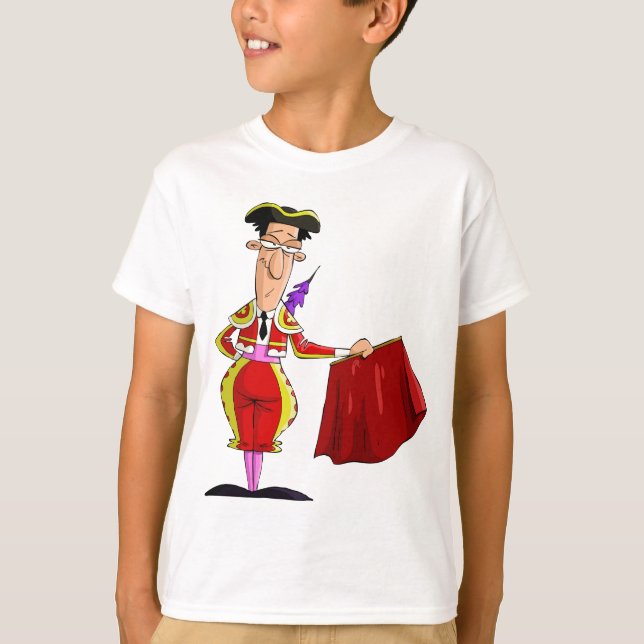 T-shirt Matador with Red Cape Spanish Bullfighter (Devant)