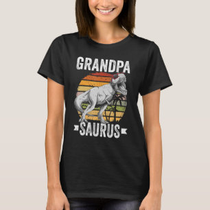 T-shirt Match de famille Grandpa Saurus Dinosaur Grandpasa