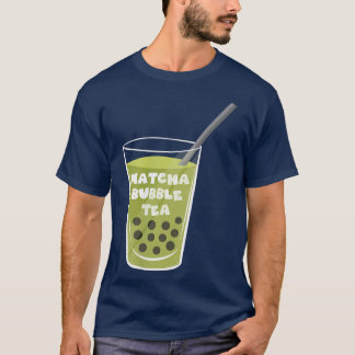 T-shirt Matcha Bubble Thé vert Boisson saine Boisson