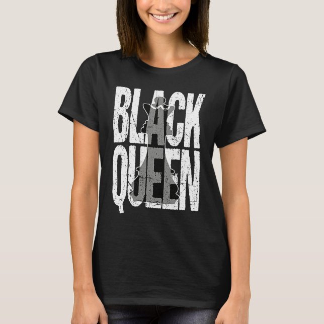 T-shirt Matching Couple Black History Month Black Queen Ch (Devant)