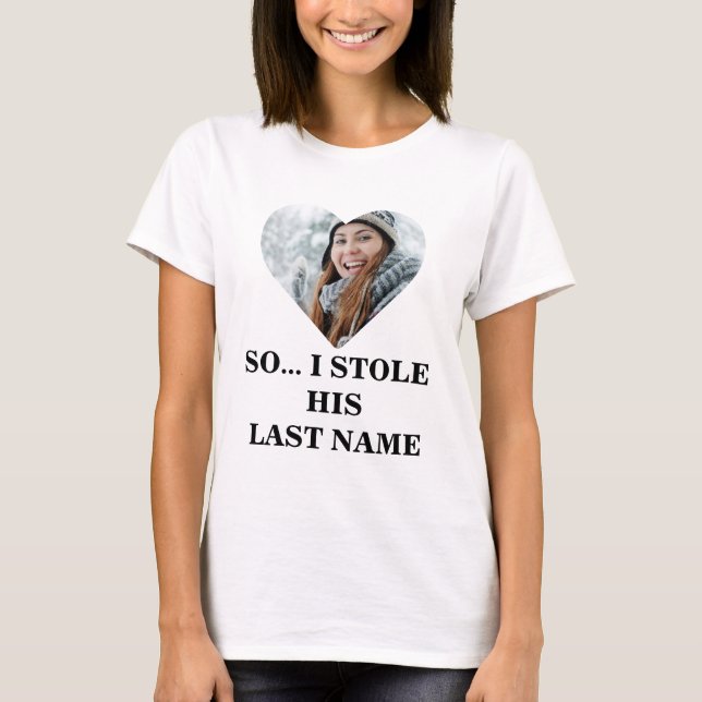 T-shirt Matching Couple J'ai volé son coeur photo coeur T- (Devant)