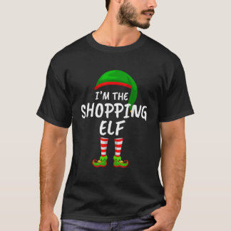 T-shirt Matching Family Funny Je suis le Shopping Elf Chri