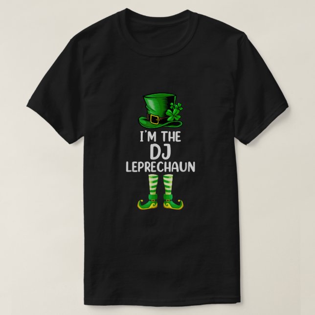 T-shirt Matching Family Im Le DJ Leprechaun St patrick D (Design devant)