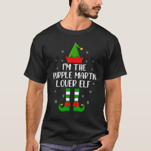 T-shirt Matching Family I'm The Purple Martin Elf Christma