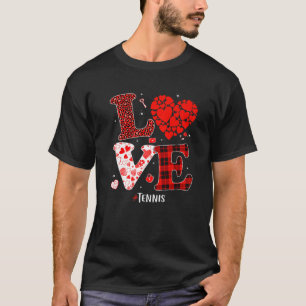 T-shirt Matching Family Love Tennis Heart Funny Valentine