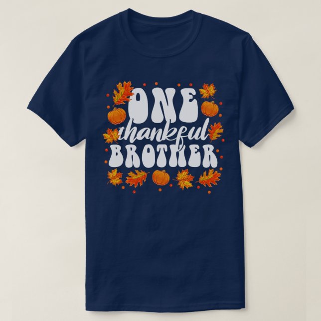T-shirt Matching Family One Thanksgiving Frère Un Thanksgi (Design devant)