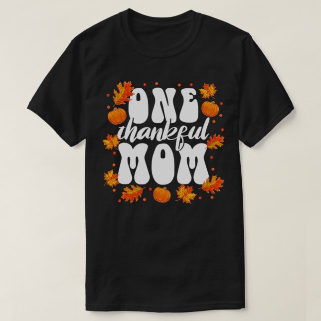 T-shirt Matching Family One Thanksgiving Maman Thanksgivin (Design devant)