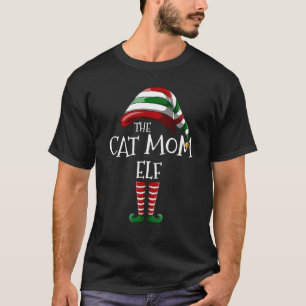 T-shirt Matching Family The Cat Mom Elf Christmas Group