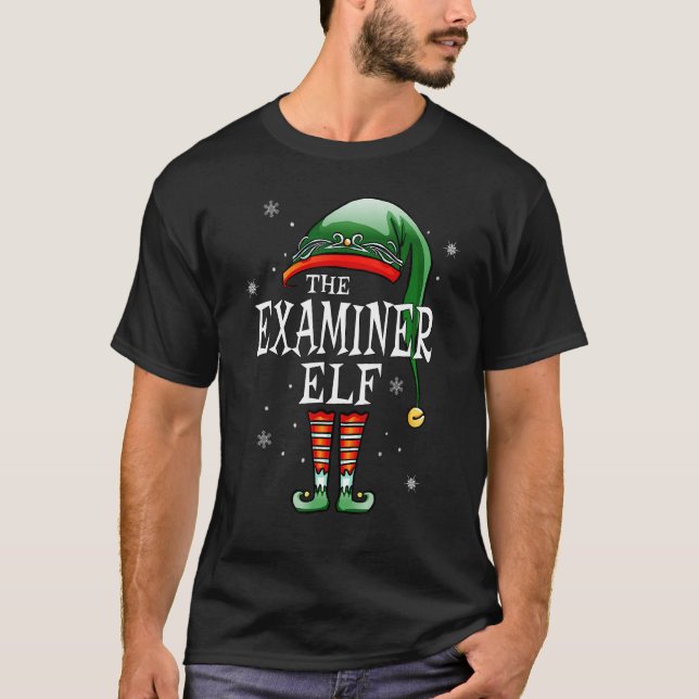 T-shirt Matching Family The Examiner Elf Christmas (Devant)