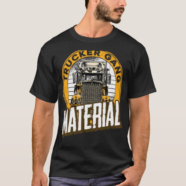 T-shirt Matériel de camion de camion de gros camionneur de (Devant)