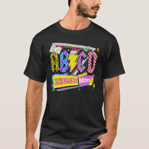 T-shirt Maternelle ABCD Déchire Retour à l'école Pré K Éco