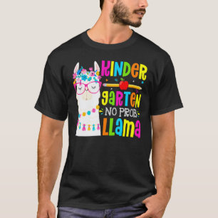 T-shirt Maternelle Aucun Problème Lama Élève Premier Jour