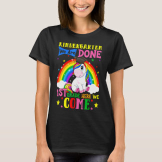 T-shirt maternelle Diplôme Unicorn mignonne 1ère année