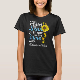T-shirt Maternelle Enseignante Autisme Tout Enfant Peut Ap